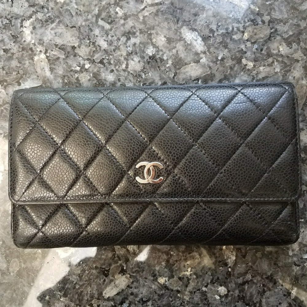 Authentic Chanel flap wallet